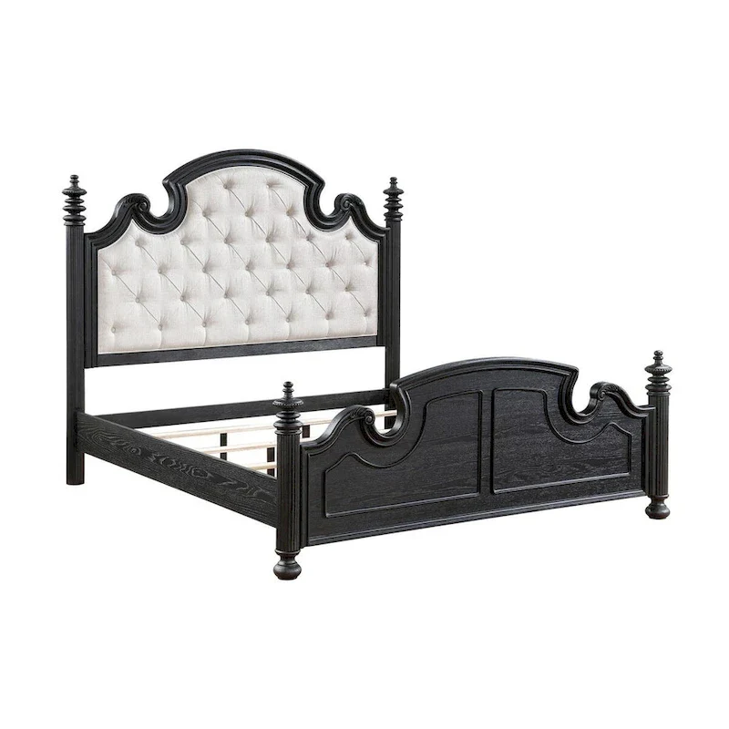 Taylor Black 5-piece Tufted Upholstered Bedroom Set