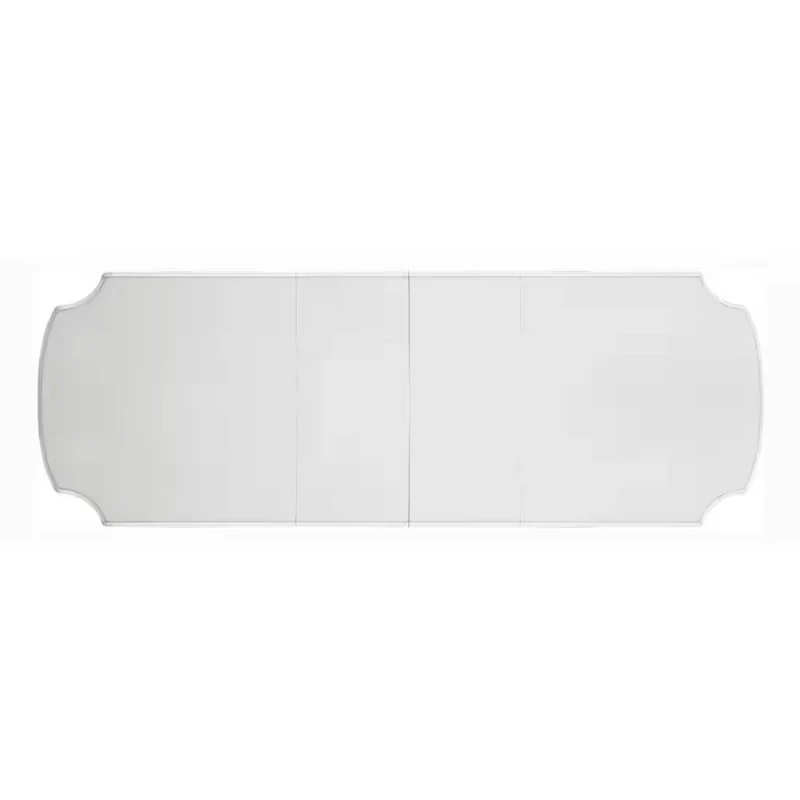 Antoine Dining Table, Double Pedestal, 84-120 Inch Antique Pearl White