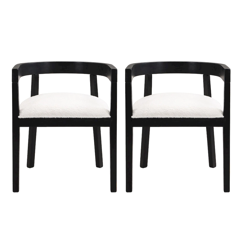 Ladieu Fabric and Wood Tub Dining Chairs Set of 2by Christopher Knight Home