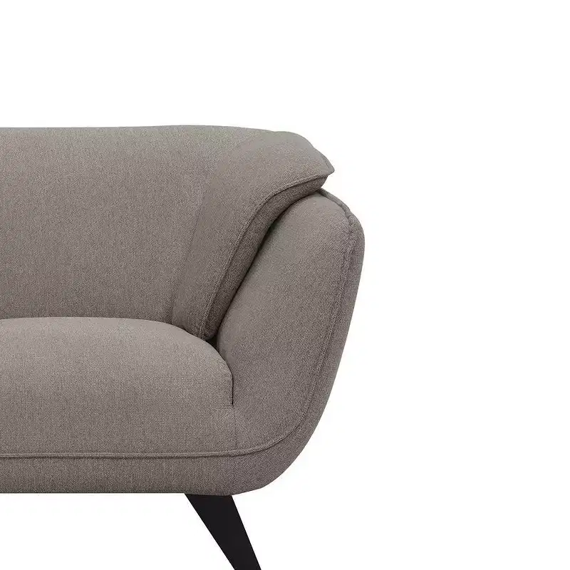 65" Nayeli Sofa Brown Linen - Acme Furniture: Upholstered Leather, Wood Frame, No Assembly Required