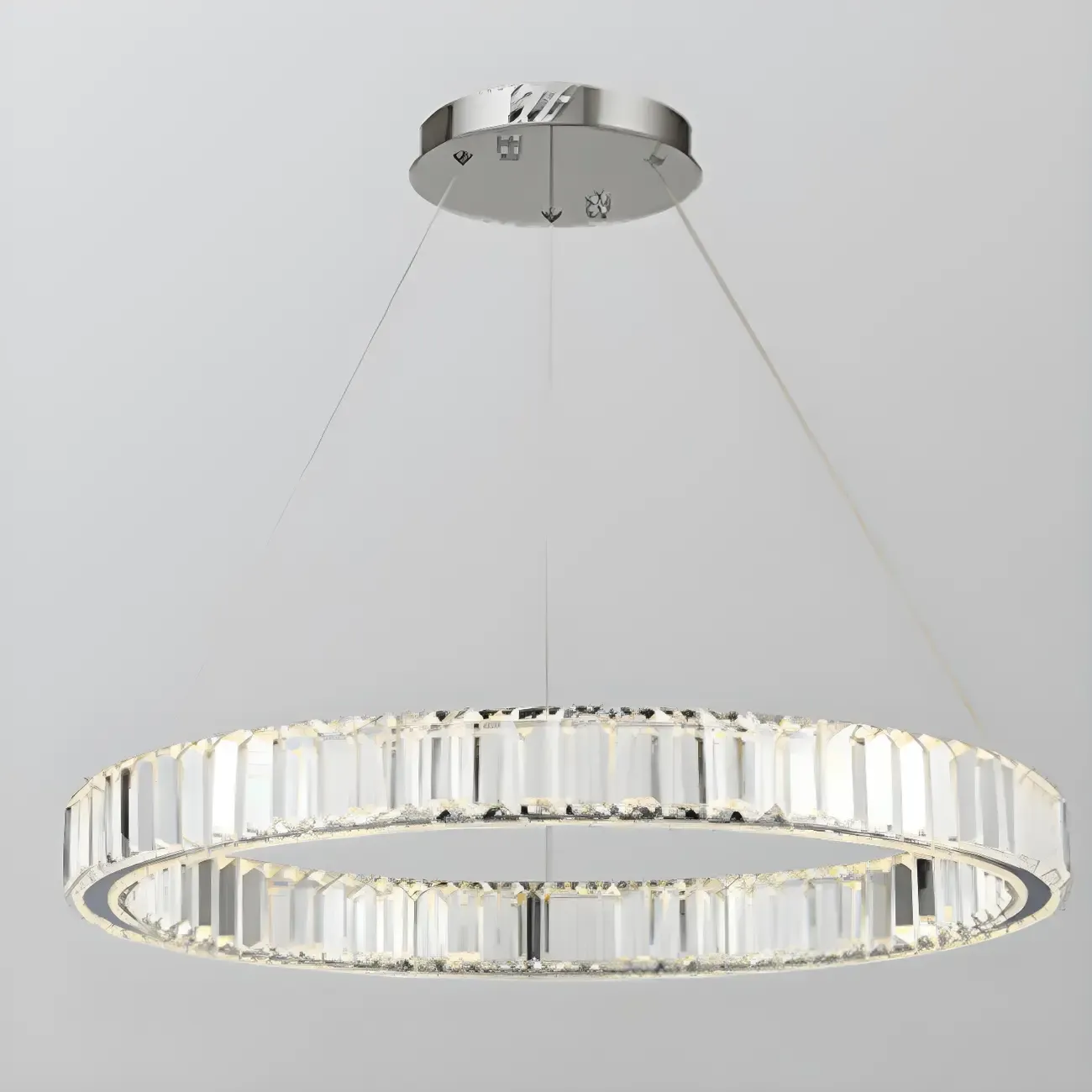 Dining Area Modern Crystal LED Ring Pendant