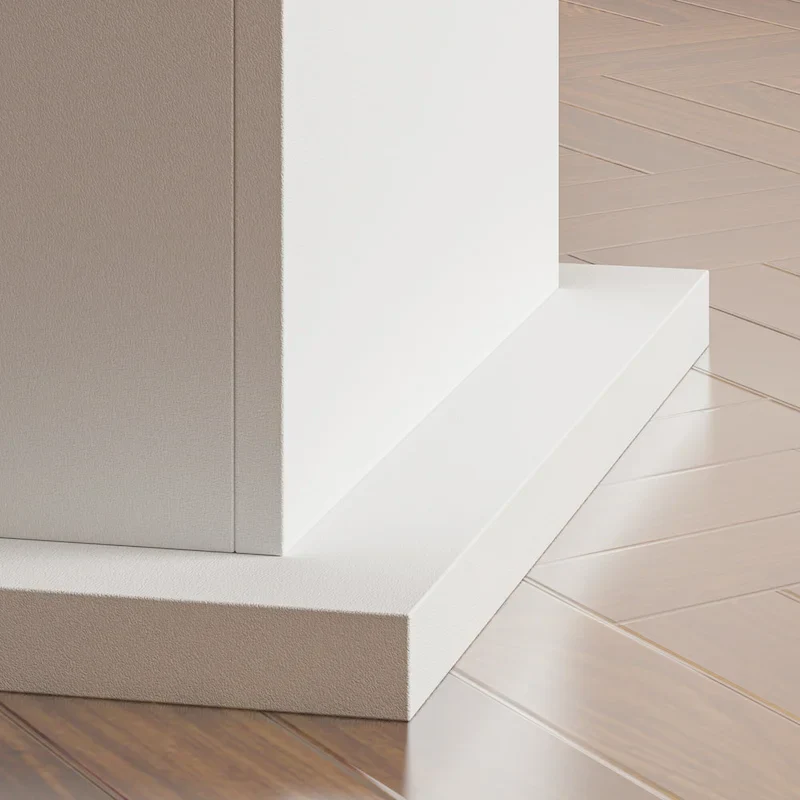 Wooden Conference Table with White Base Meeting Table Computer Desk