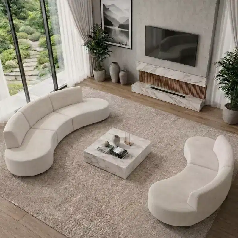 Christopher Knight Home Luno 5 Piece Modern Cloud Upholsted Chenille Sectional Sofas Set