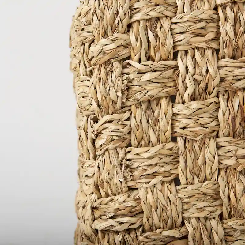 Mercana  Adele  Brown Woven Seagrass Square Pouf