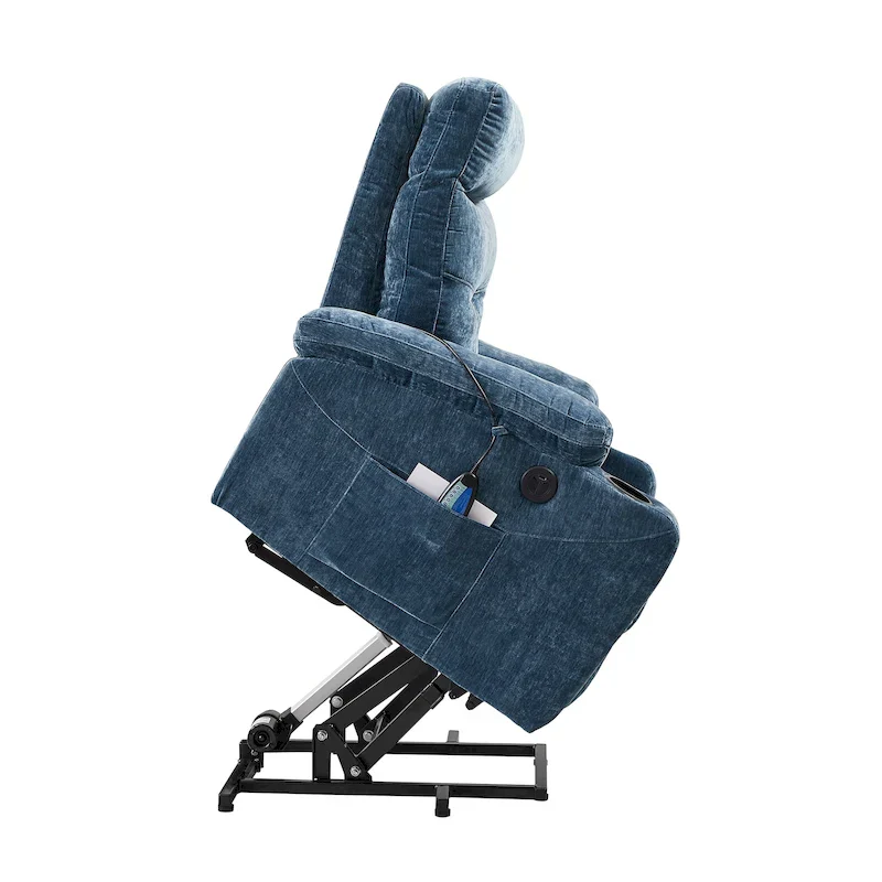 Electric Power Lift Recliner with Massage, Heat, and Convenient Features