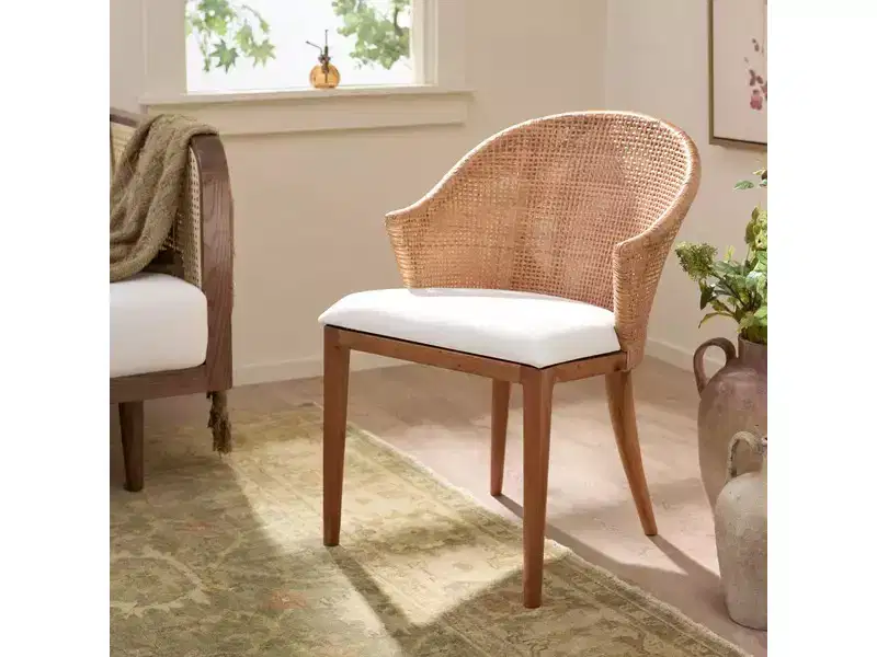 Mura Arm Chair - ACH4903 - Honey/Ivory - Safavieh