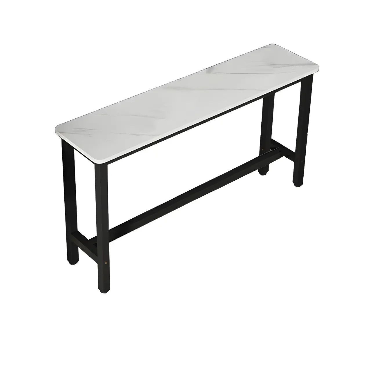 Modern White Wood Top Steel Base Bar Tables