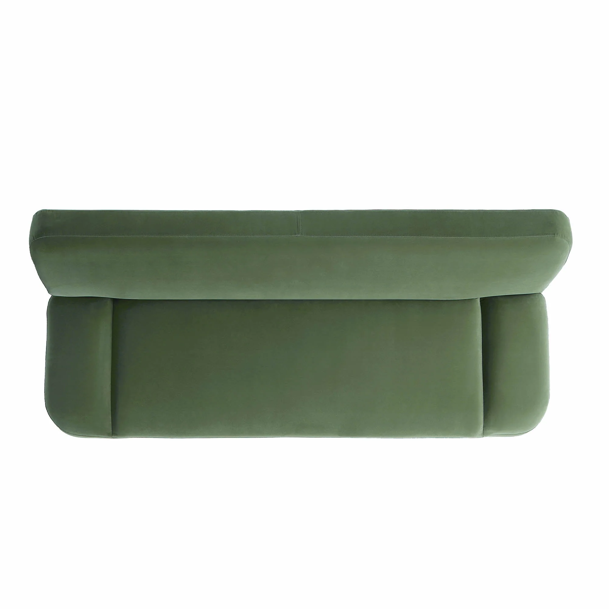 2-Seater Sofa Bed, Moss Green Velvet