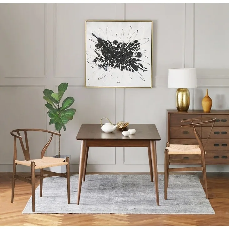 Poly & Bark Weave Chair - Solid Wood with Woven Seat