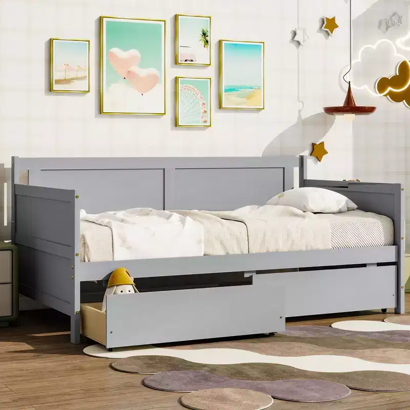 MAYEERTY Full Bunk Bed Safety Rail High Weight Capacity Heavy-Duty Metal
