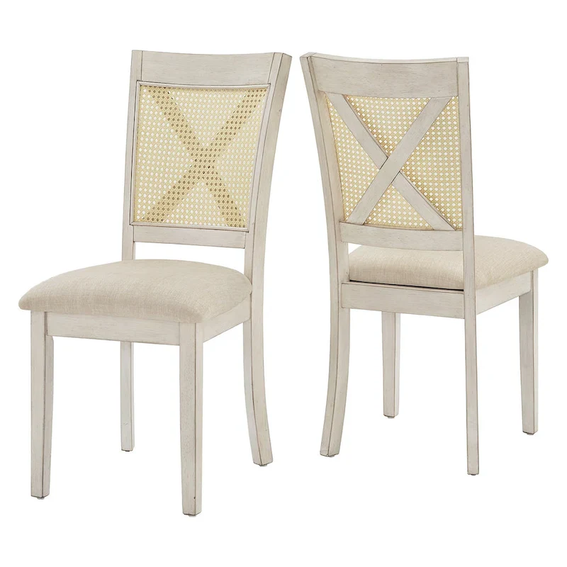 Plaga X-Back Cane Accent Dining Chair (Set of 2) by  - Dining Chair