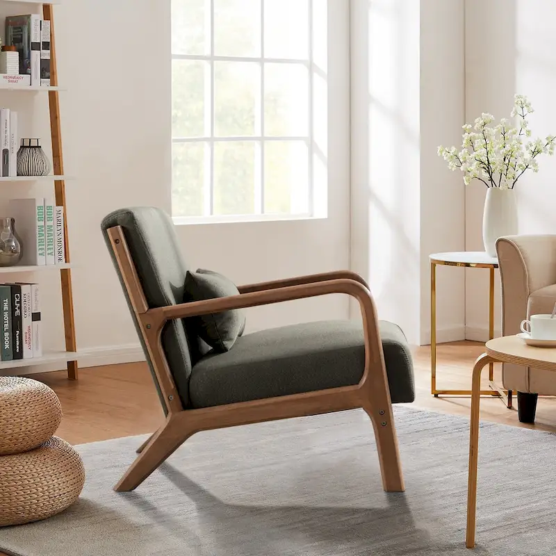 Ebello Modern Solid wood Accent Chair