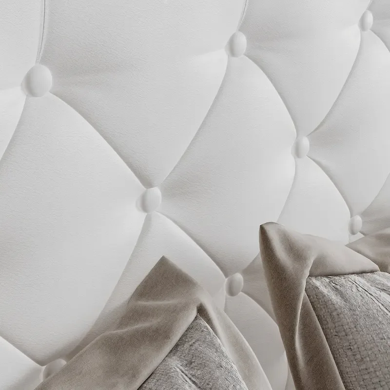 Queen/King Designer Bed Frame with LED Ambiance Lighting PU Leather