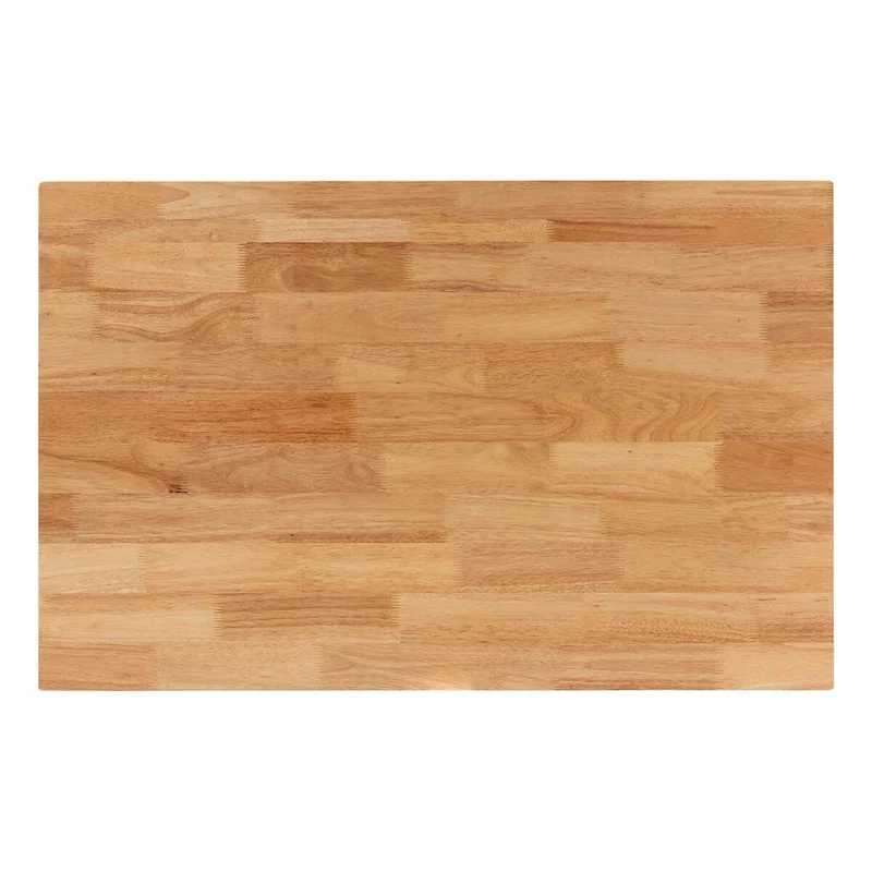 Raisa Modern Bohemian Natural Kubu Rattan Bench and Wood Table Dining Nook Set