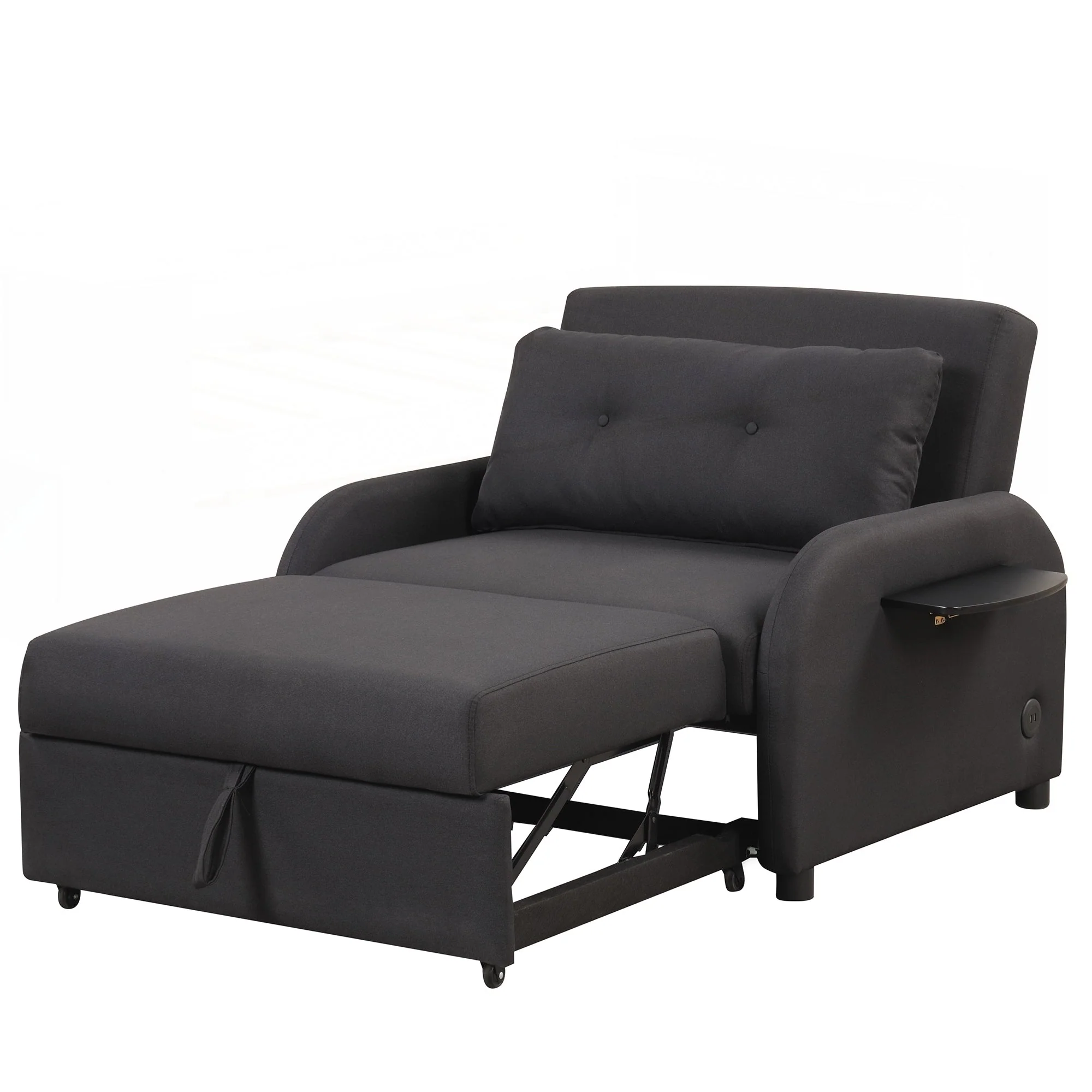 Pull Out Sofa Sleeper 3 in 1 with 2 Wing Table