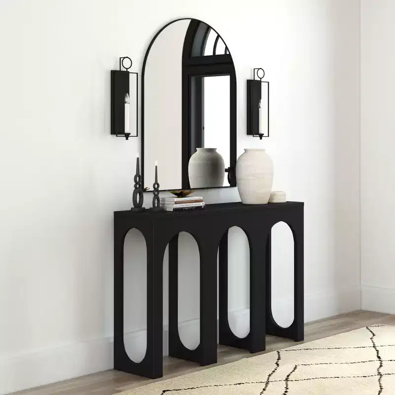 Plank+Beam 47 Aria Console Table, Solid Wood Entryway Table, Foyer Tables, Narrow Console Tables