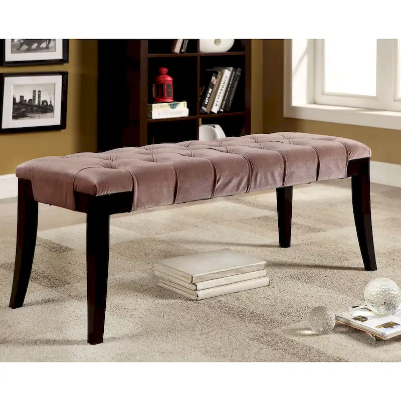 Oran Contemporary Fabric Tufted Accent Bench by
