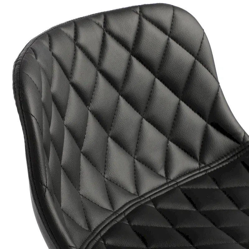 Faux Leather Adjustable Barstools Upholstered Counter Bar Pub Height Stools