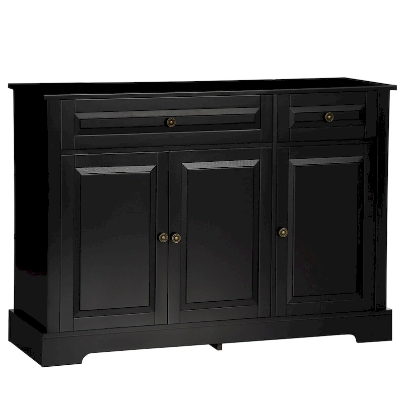 Sideboard Buffet Cabinet, Modern Kitchen Cabinet with 2 Drawers and Adjustable Shelves, Coffee Bar Cabinet