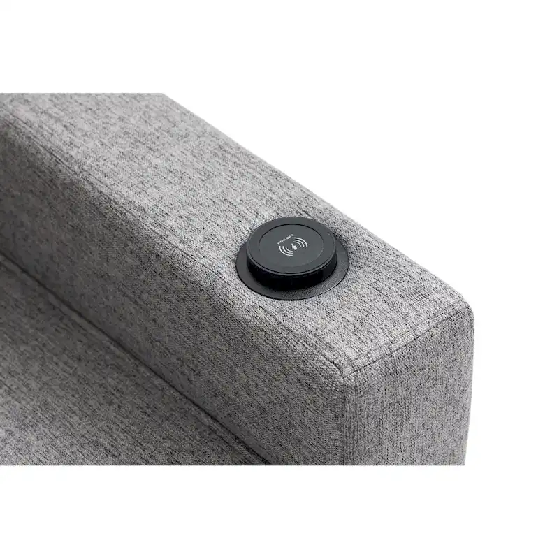 Arm Pushing Recliner Chair,Button Tufted Wingback Recliner Chair,Fabric Pushback Manual Single Sofa Home Theater Seating