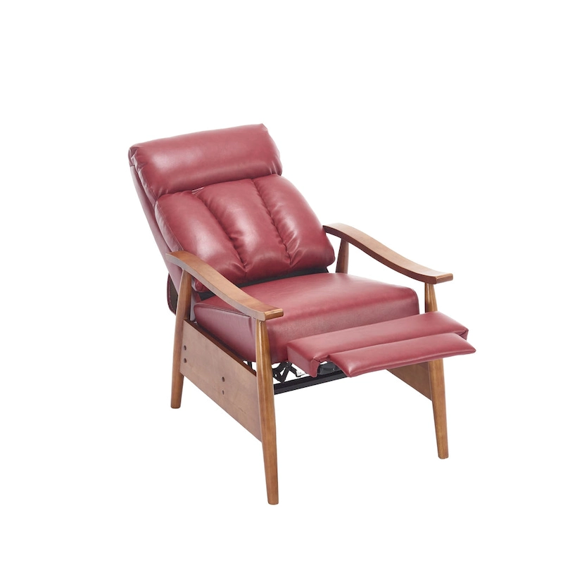 Wine Red 26.38 Adjustable Chaise Lounge Chair