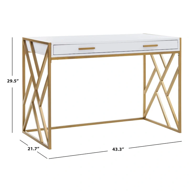 SAFAVIEH Manila Modern Dual-Tone 1-Drawer Desk