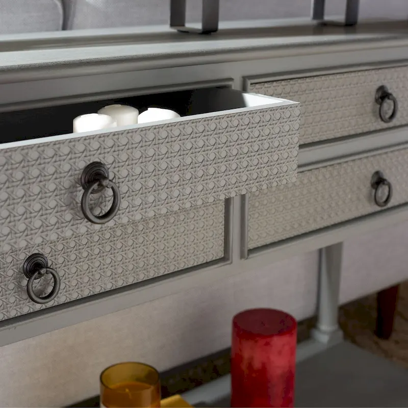 SAFAVIEH Artelia 4-Drawer Console Table - 42 W x 13 L x 29.5 H - 42Wx13Dx30H