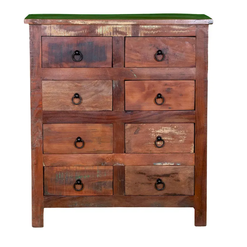 Maadze 32  Wide Reclaimed wood 8-Drawers Chest