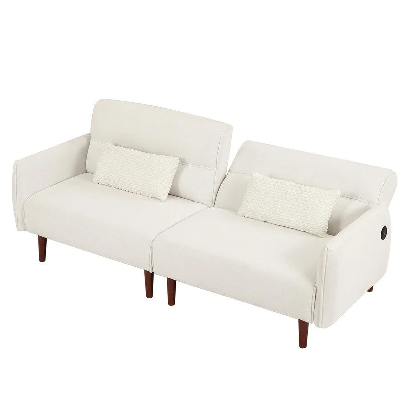 GEITIN Convertible Futon Sofa Bed with 2 Pillows