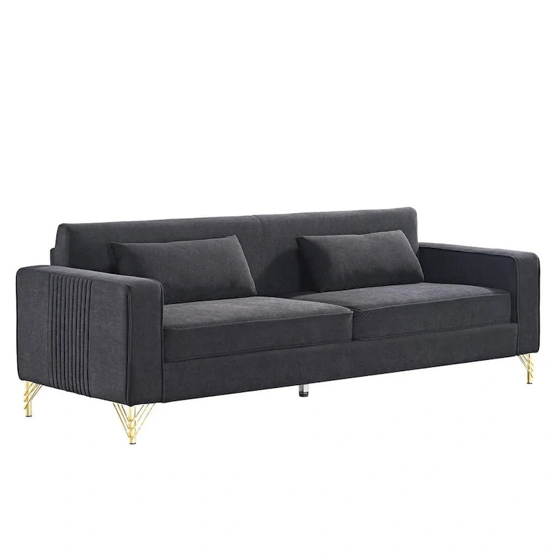 Modern Velvet Upholstered Living Room Sofa
