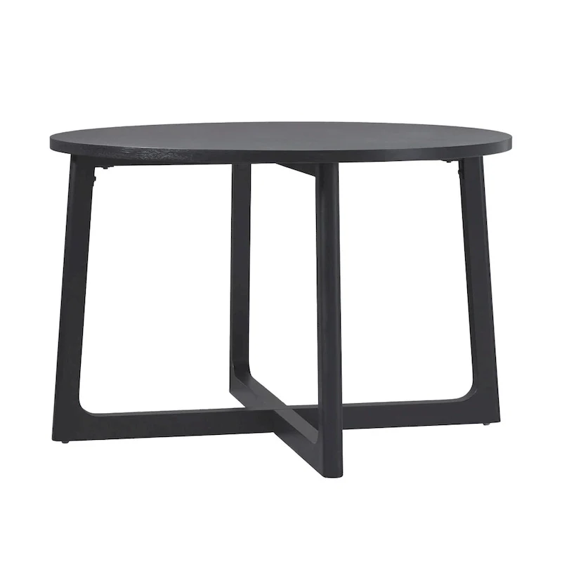 Middlebrook Modern Round Solid Wood Dining Table With Geometric Legs