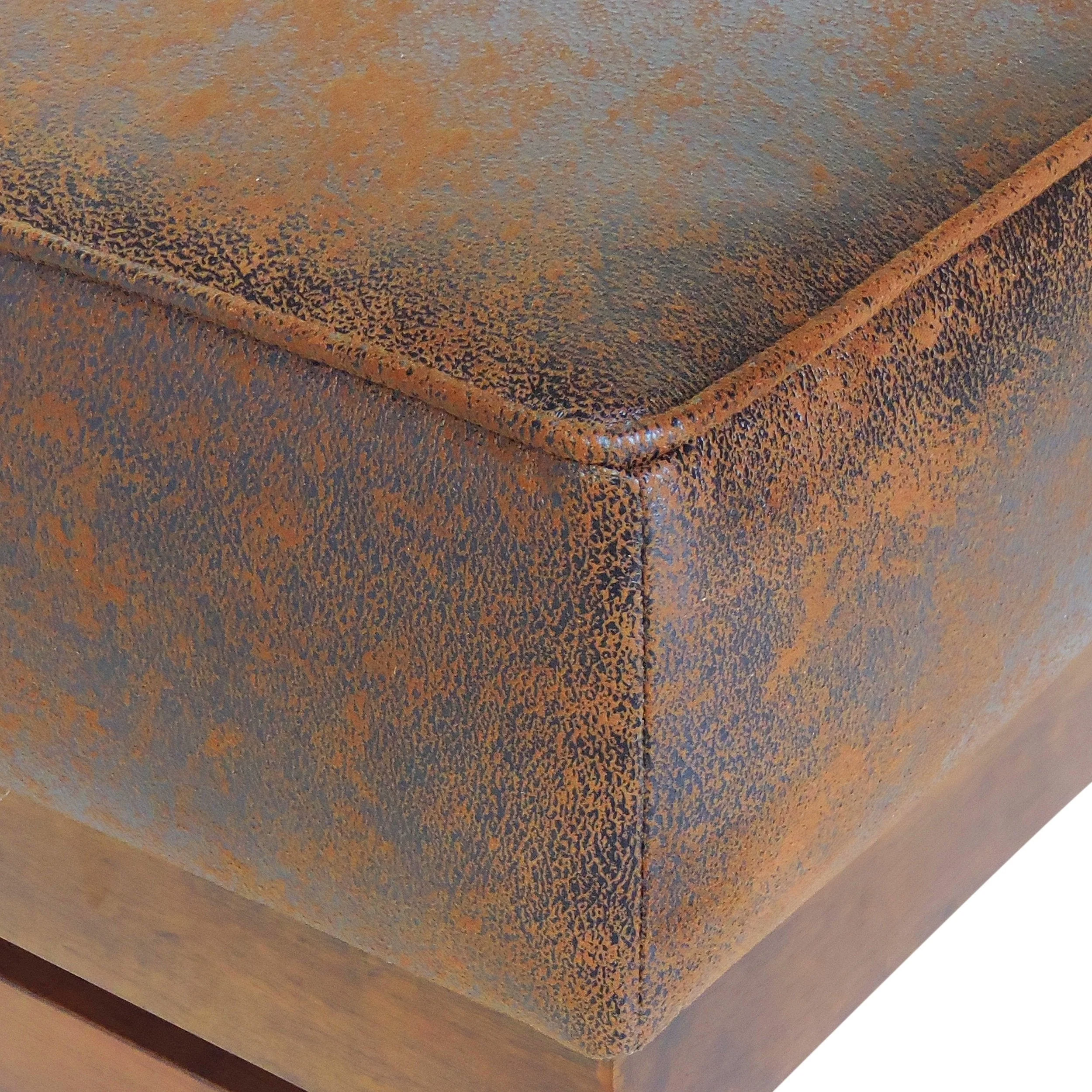 Modern Microfiber Cocktail Ottoman with Wood Frame - NH085213