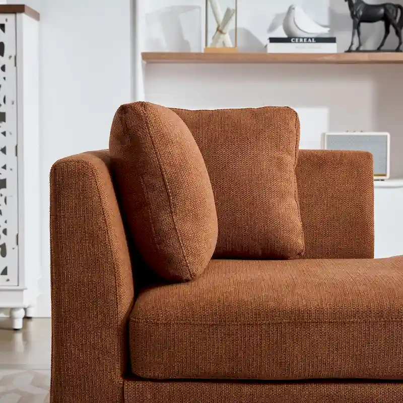 Double-Sided Upholstered Chaise Lounge - Seats 2