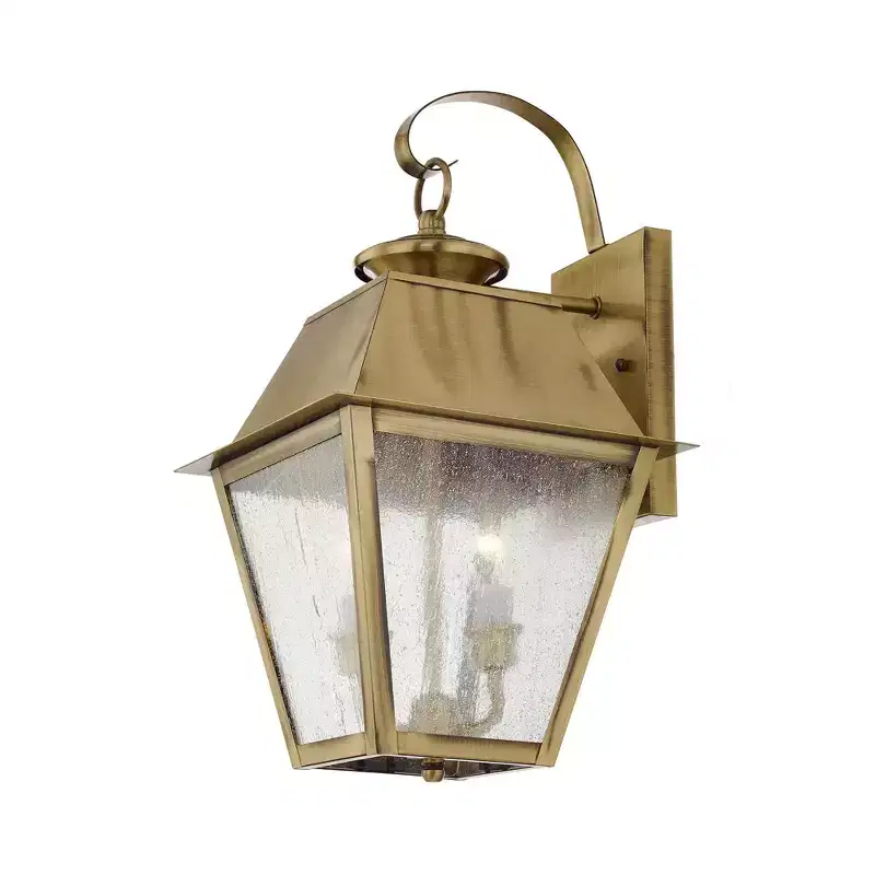 Livex Lighting Mansfield 2 - Light Wall Light in Antique Brass