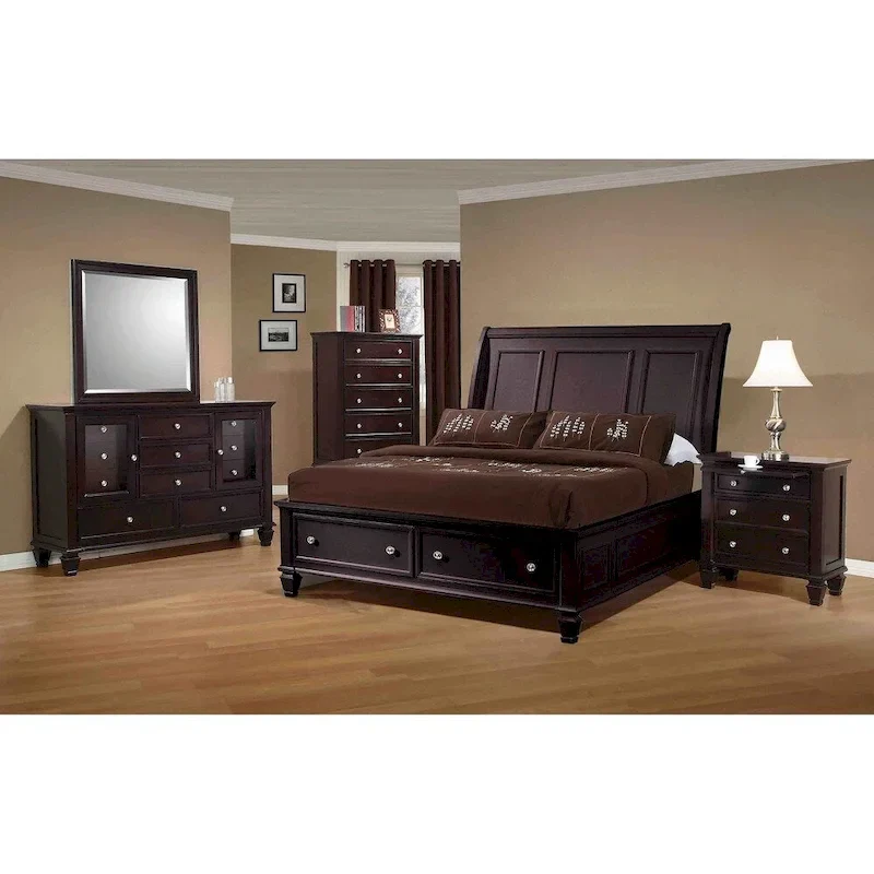 Grace 3-piece Storage Bedroom Set with 2 Nightstands