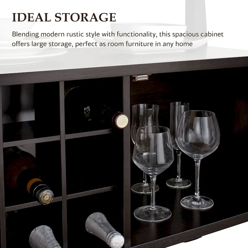 Furniture of America True Modern 51-inch Cappuccino 1-shelf Buffet Table