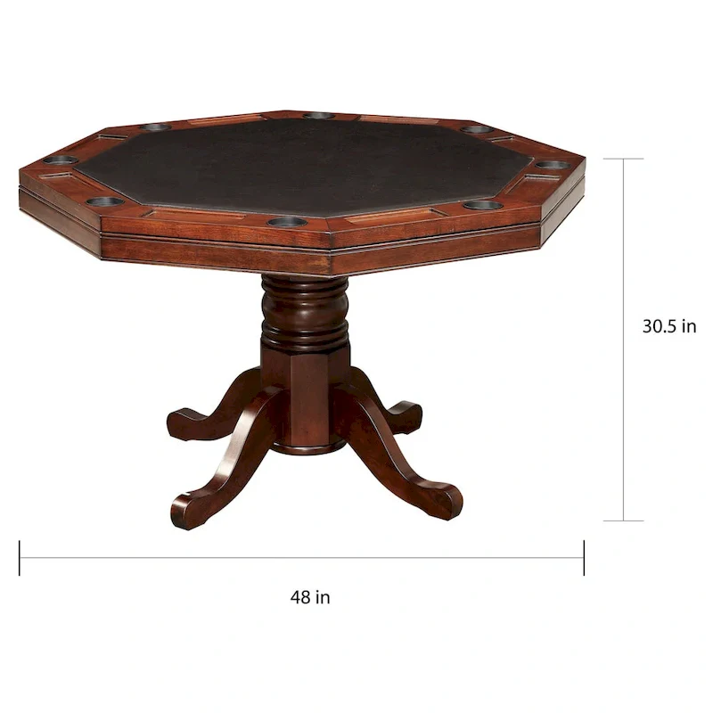 Traditional Cherry Solid Wood Poker Table