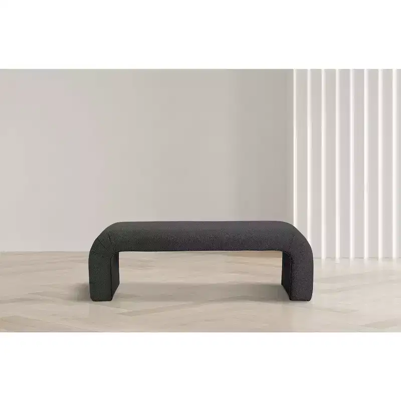 Meridian Furniture,Niagara Boucle Fabric Bench