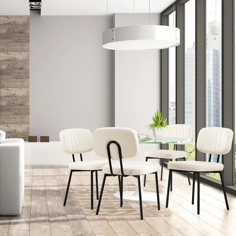 Upholstered Mid Century Modern Kitchen Dining Room Accent Chairs