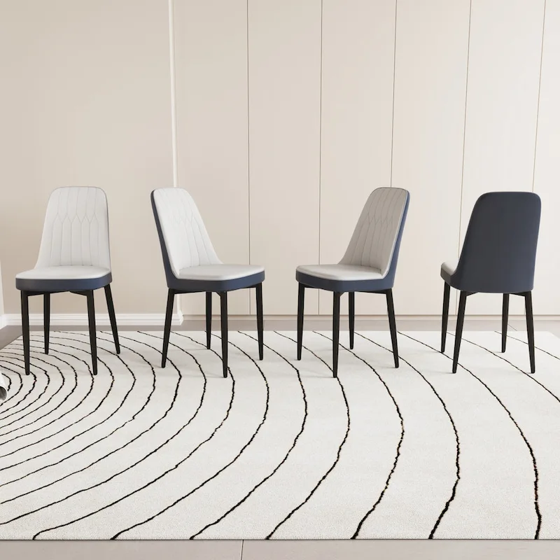 Set Of 4 Dining Chair with Metal Leg