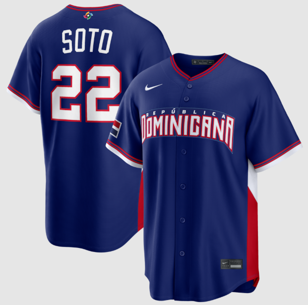 Dominican Republic Baseball Juan Soto Royal 2026 World Baseball Classic Road Stadium Jersey