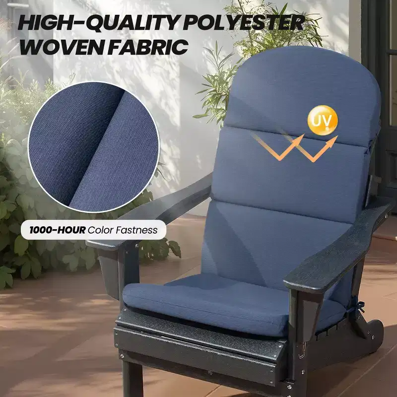 Crestlive Products Adirondack Chair Cushion High Back Patio Water Resistant Fade Resistant