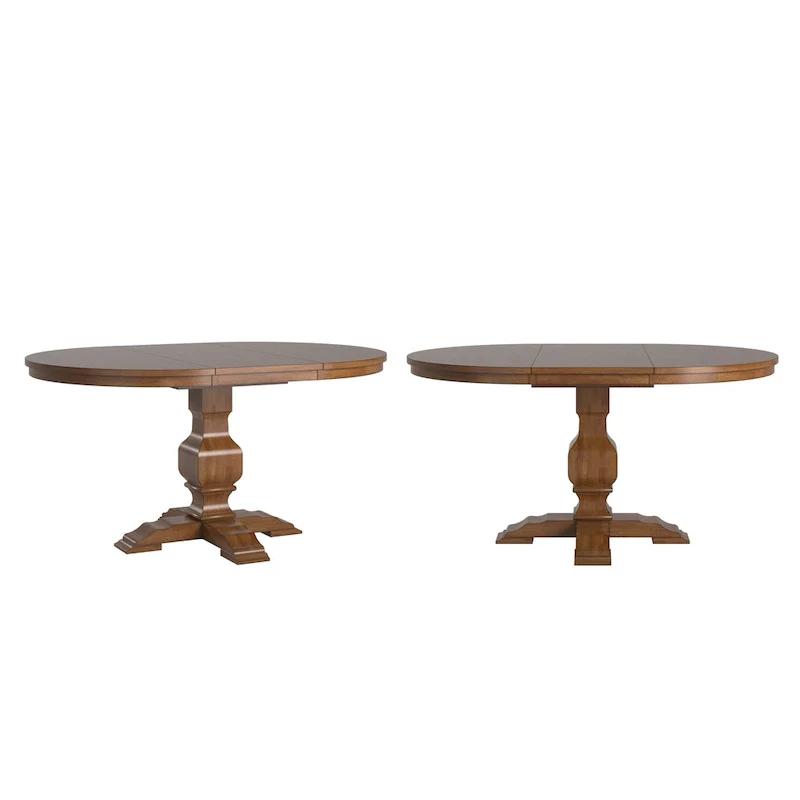 Ronda Two-Tone Oval Solid Wood Top Extending Dining Table