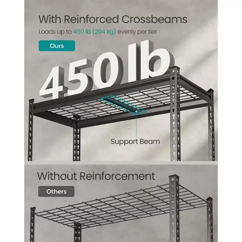 SONGMICS 5-Tier Storage Shelves, Heavy-Duty Garage Shelving, Adjustable Shelving Unit, Steel Shelf, 18 x 36 x 72 Inches