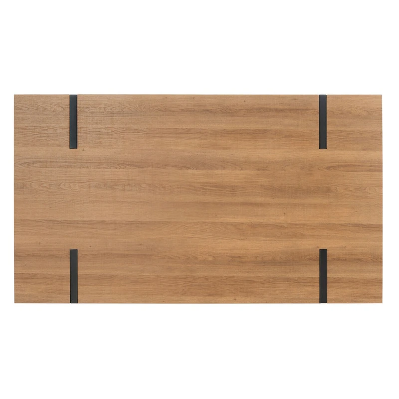 SAFAVIEH Asal Mid-Century Industrial Rustic Dining Room Table - 59.1 W x 35.4 L x 29.5 H - 59Wx35Dx30H