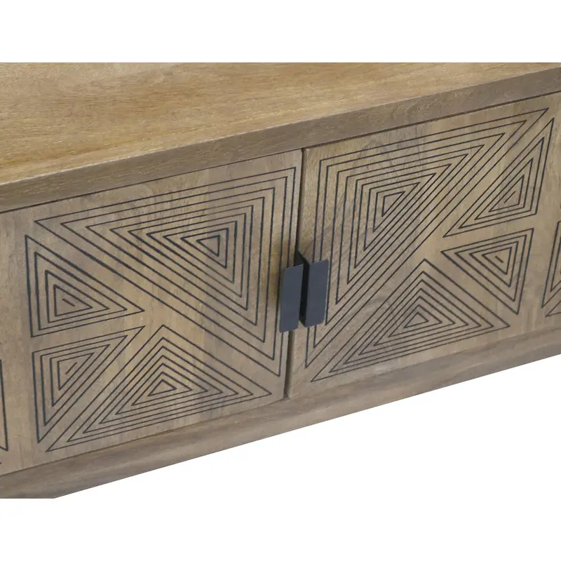 Bidi Mid-Century Modern 56-inch Wood 2-Open Shelf TV Stand by Furniture of America