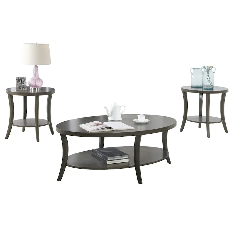 3-Piece Coffee Table Set with Shelf