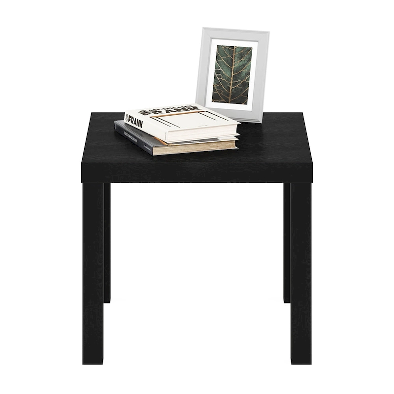 Furinno Classic Homey Square Side Table, Black