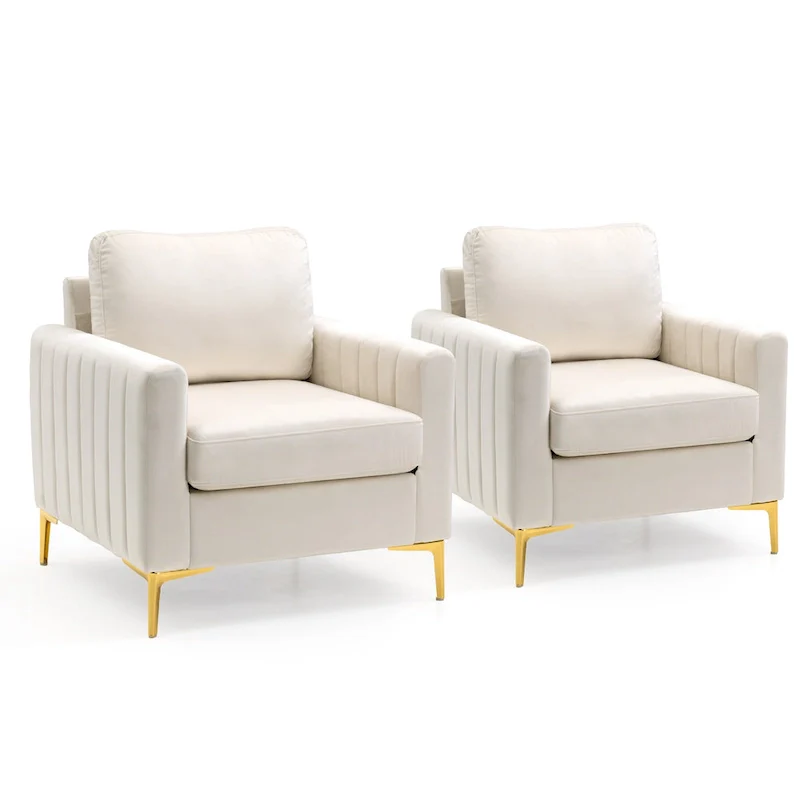 Pellebant Modern Upholstered Accent Armchair Club Chair