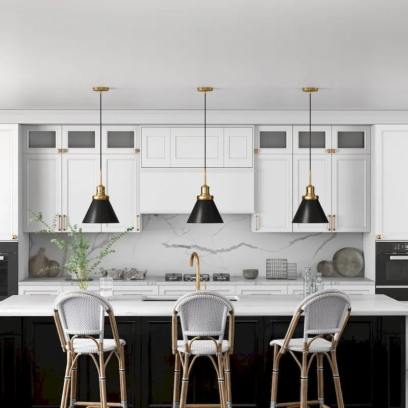 Zeno 12  Wide Pendant with Metal Shade